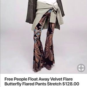 Free People Float Away Velvet Bell Bottoms